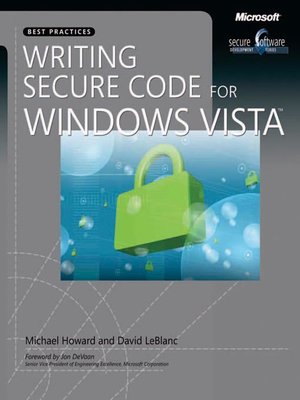 cover image of Writing Secure Code for Windows Vista&trade;